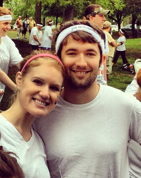 Drew and I before the start of The Color Run