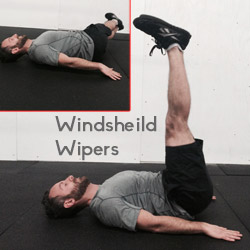 Windshield wipers for running and core strength
