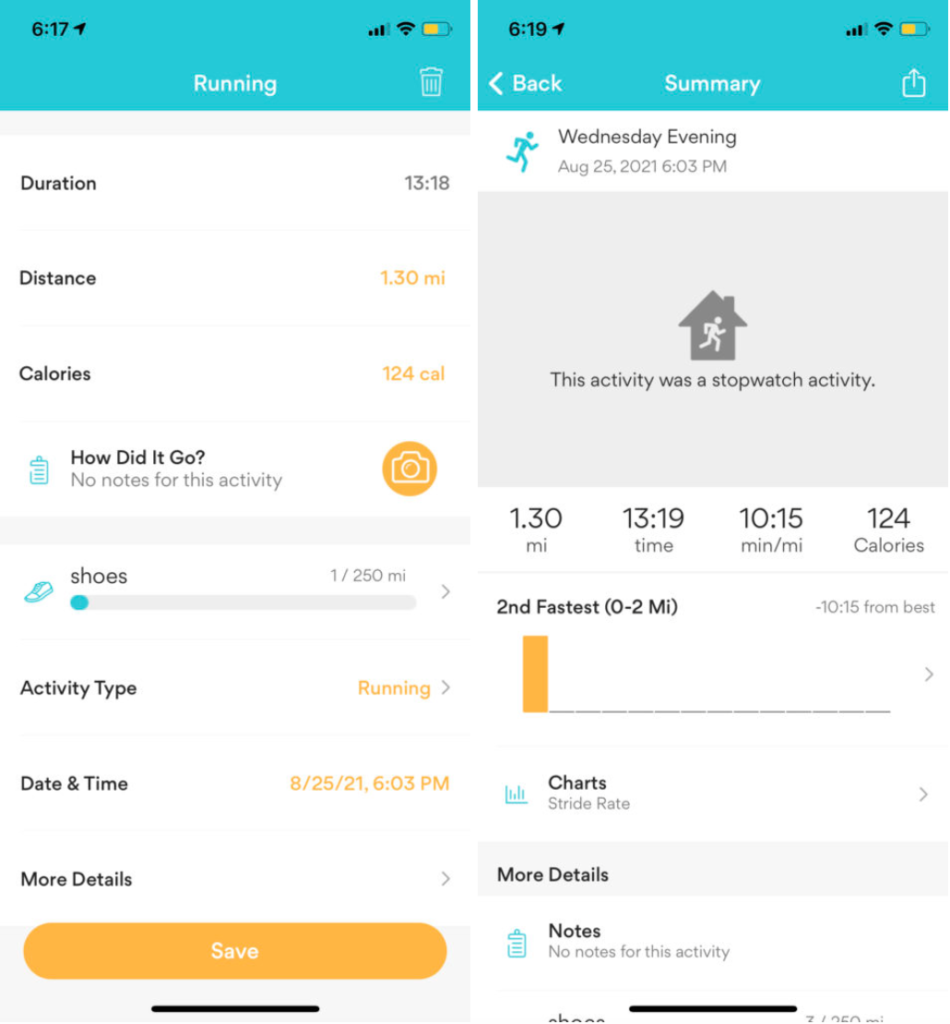 Runkeeper App Tip Track Treadmill Runs with Stopwatch Mode