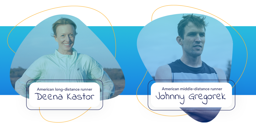 Guided workouts from ASICS Athletes Deena Kastor and Johnny Gregorek. Mental Health running workouts. 
