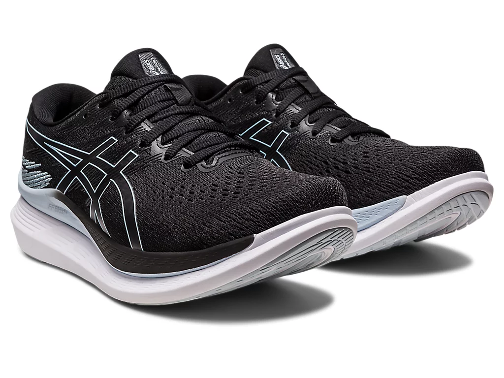 ASICS GLIDERIDE 3 shoe in black. The GLIDERIDE® 3 shoe is designed to help you conserve more energy, so you can log more miles during your distance training. 